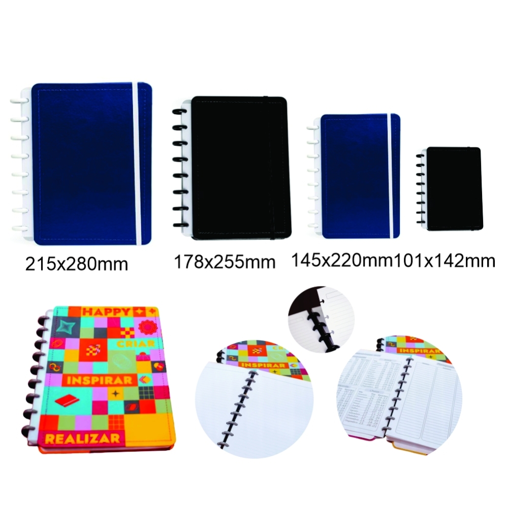 Caderno Disco Personalizado Liso ou cromia-CD004